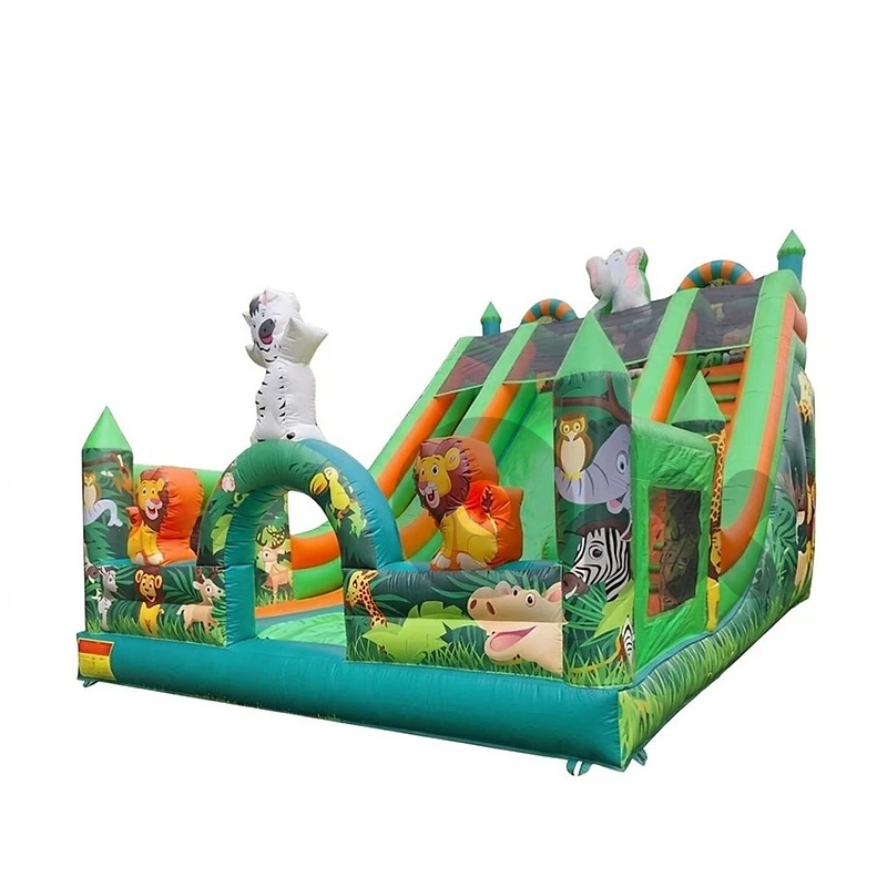Jungle Safari Themed Inflatable Outdoor Slide 800x500x700 CM - زحليطة