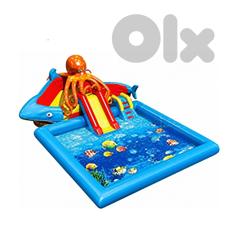 Ocean Themed Inflatable Outdoor Water Slide 900x500x550 CM - زحليطة