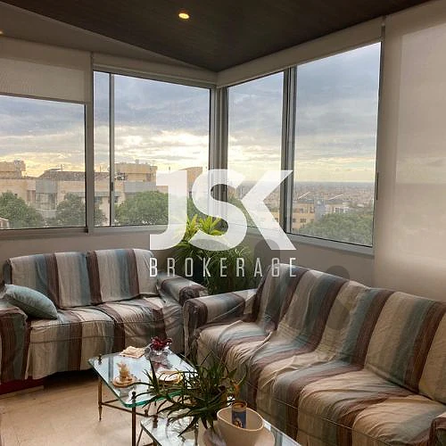 L21756 Apartment with Open View For Sale in Hazmieh