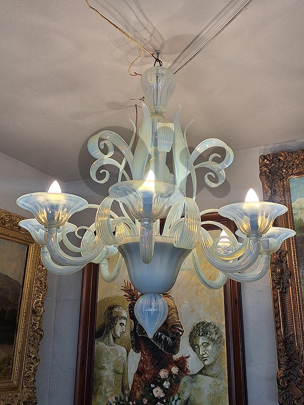 original italian opaline murano chandelier