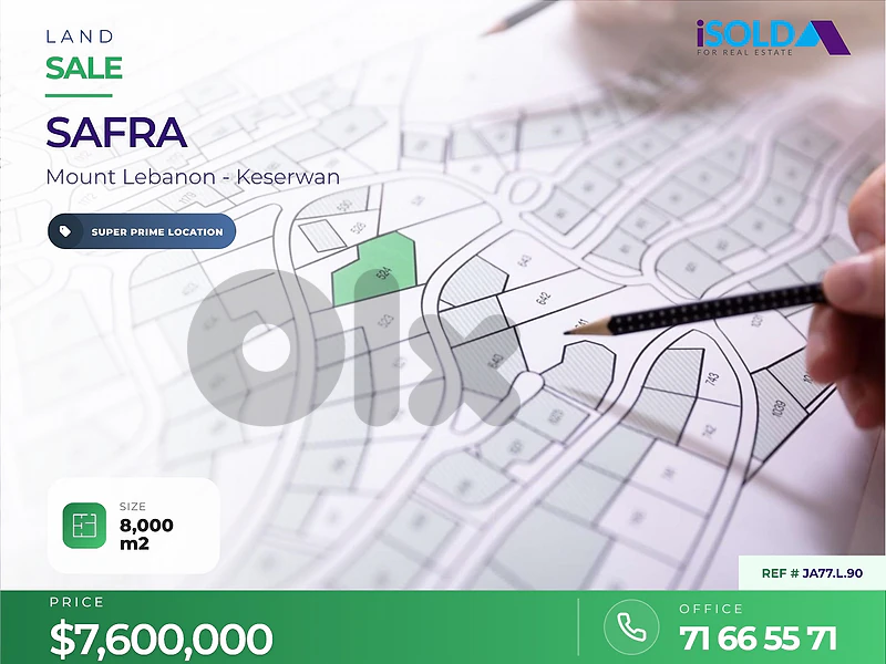 A 8000 m2 land for sale in Safra