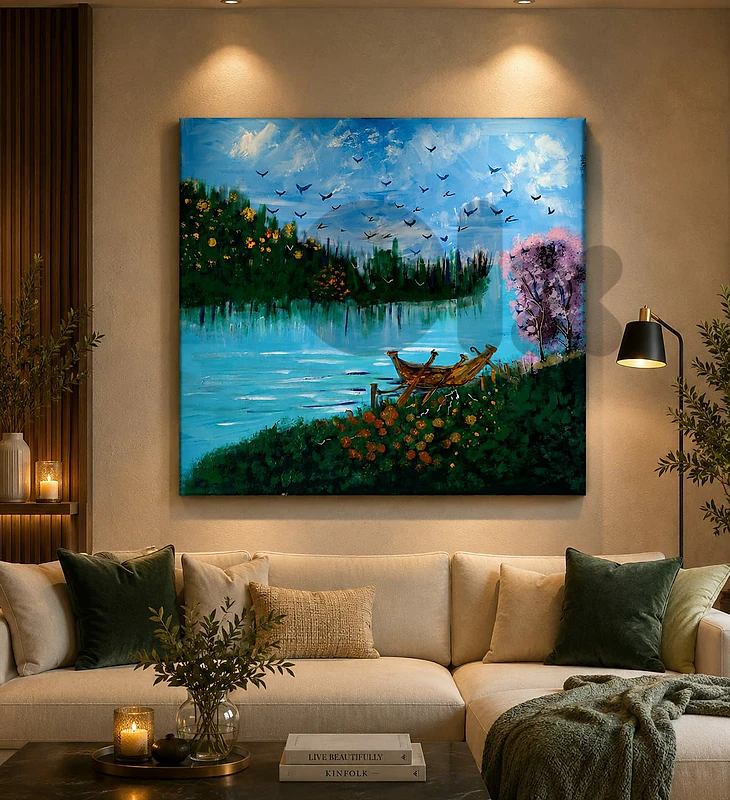 رسم زيتي على القماش
