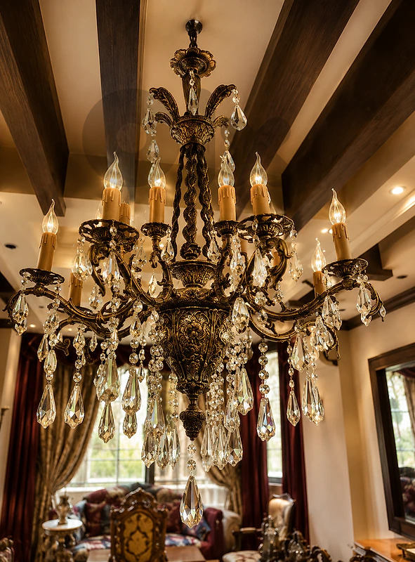 2chandelier bronze