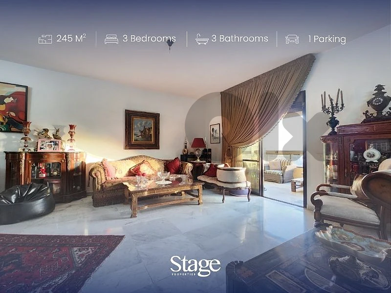Elegant 245 SQM Apartment with Panoramic Sea View for Sale in Rabieh