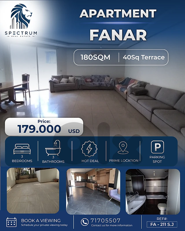 3 BEDS | FANAR PRIME | TERRACE | HOT DEAL!, (FA-21) S.J