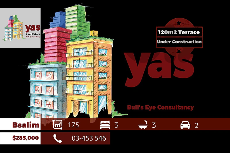Bsalim 175m2 | 120m2 Terrace | under Construction | Prime Location|PED Bsalim 175m2 | 120m2 Terrace | under Construction | Prime Location|PED