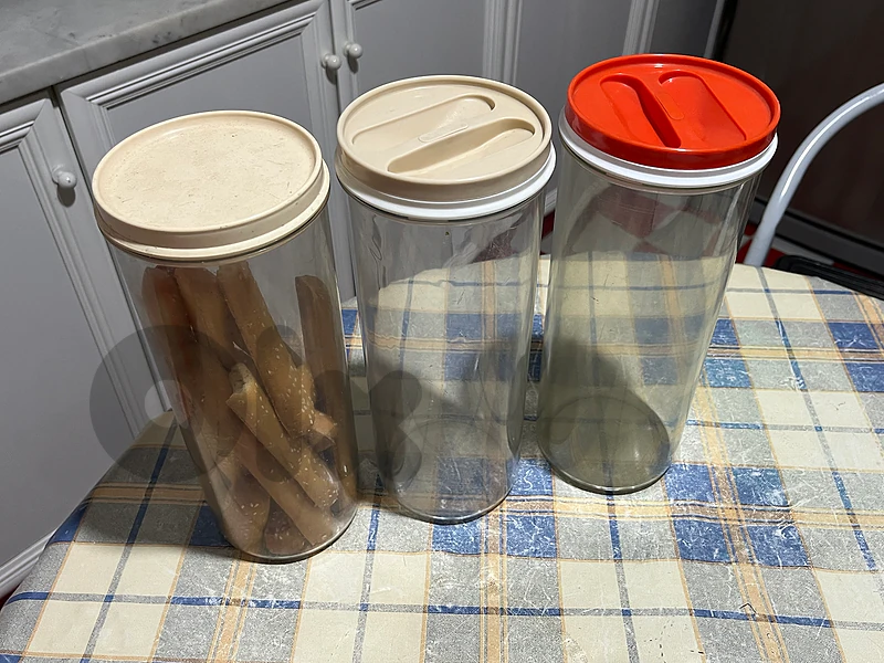 Vintage Rosti Mepal Canister Set | 3 Pc Koen de Winter 2150 Vintage Rosti Mepal Canister Set | 3 Pc Koen de Winter 2150