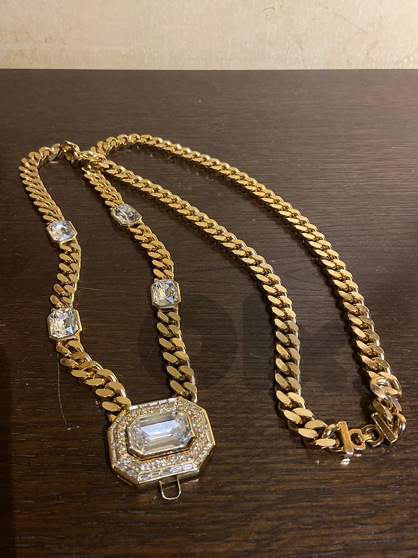original Christian Dior gold plated necklace