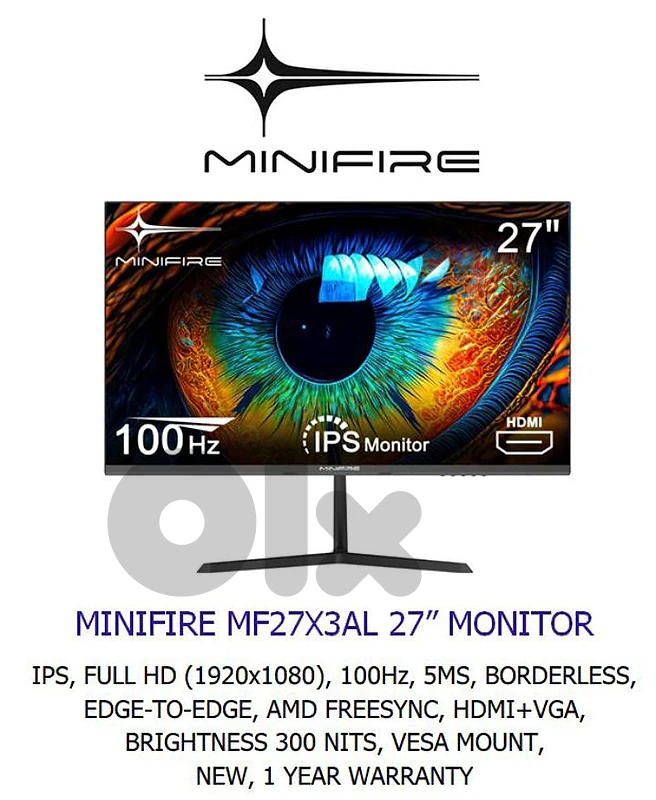 High resolution 27 inch gaming monitor! Brand new warranty