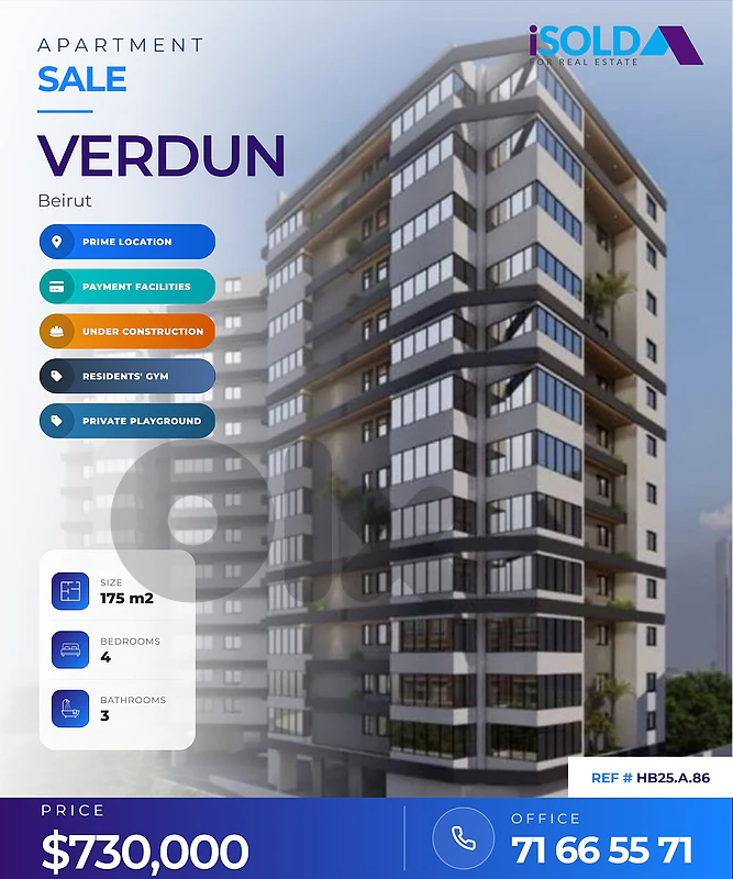 APARTMENT FOR SALE IN VERDUN- 175 m2