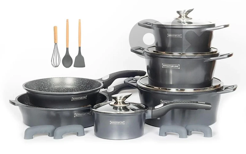 Royalty Line Cookware Set GreyRed