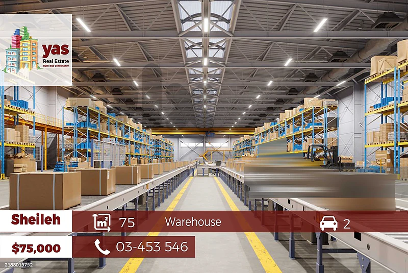 Sheileh 75m2  Warehouse | Accessible Area | 5m2 High-Ceiling | TYT |
