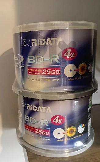 Ridata Printable Blu-Ray (BD-R) 4x 25GB