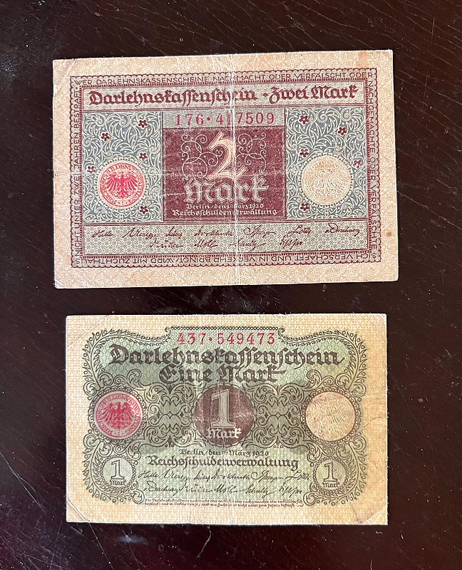 World War 2 old banknotes