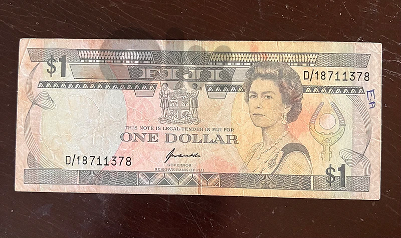 Fiji old banknote very beautiful