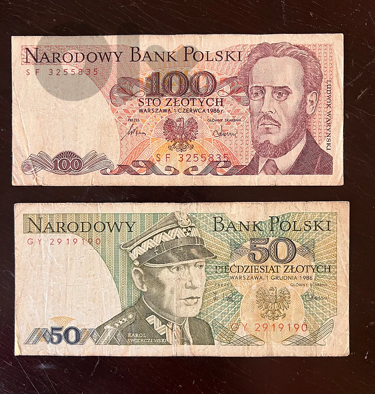 Poland banknotes vintage