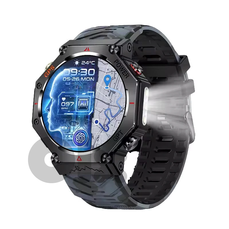 KC91 Outdoor Rugged GPS Smartwatch Flashlight Compass KC91 Outdoor Rugged GPS Smartwatch Flashlight Compass