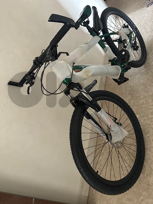 Green bicycle