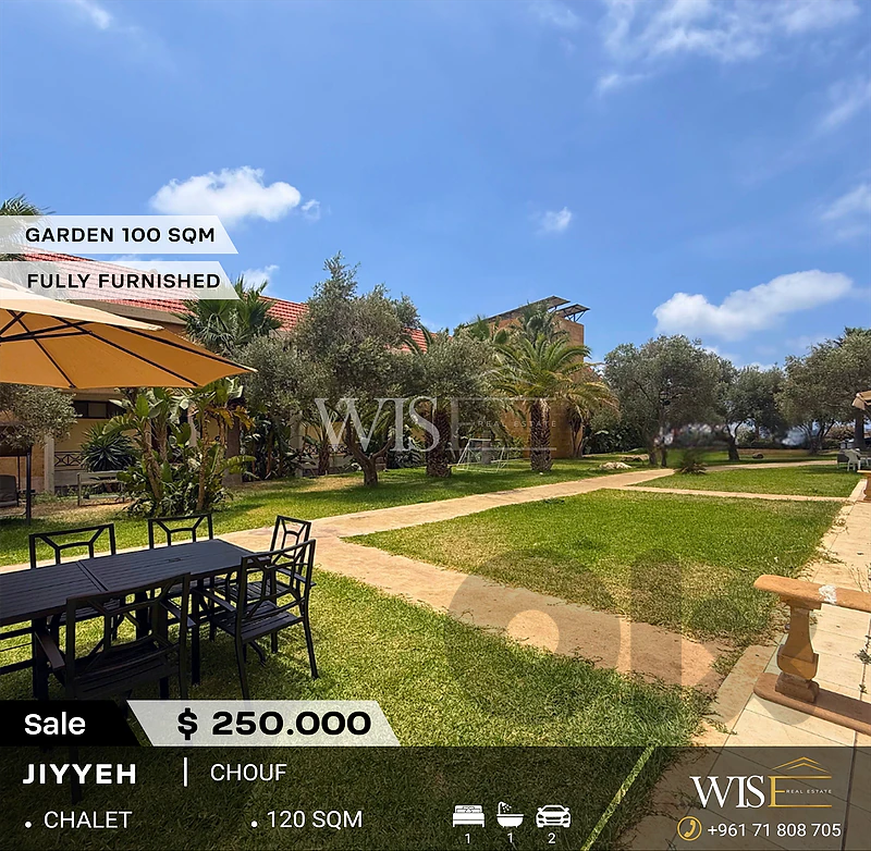 🏠 120 SQM Fully Furnished Chalet for SALE in Jiyeh – Chouf!