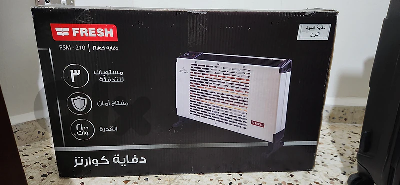 دفّاية كوارتز فريش 2100 واط أسود (موديل PSM-210) بحالة ممتازة دفّاية كوارتز فريش 2100 واط أسود (موديل PSM-210) بحالة ممتازة