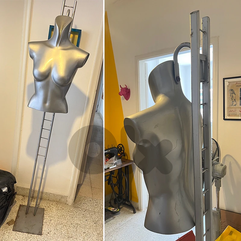 Female Display Bust Mannequin with Metal Stand