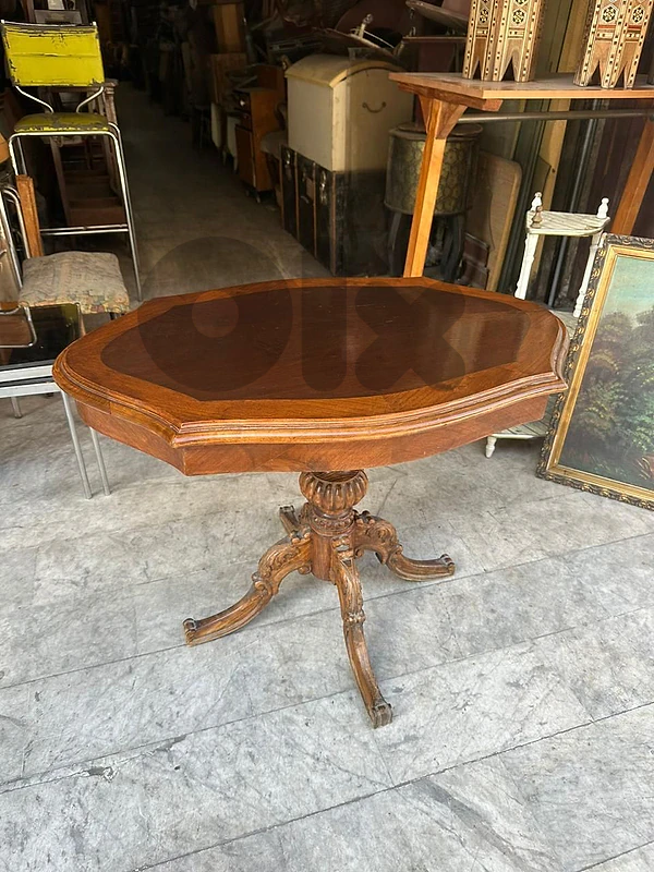 antique Frensh table salon  طاولة صالون فرنسية انتيك سنديان
