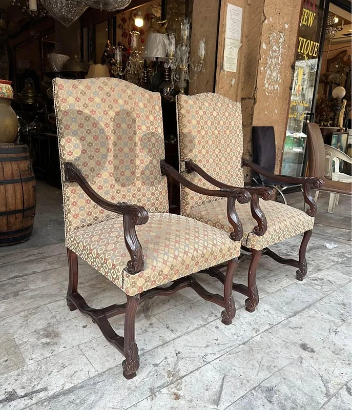 pair of english berger feateuil salon
