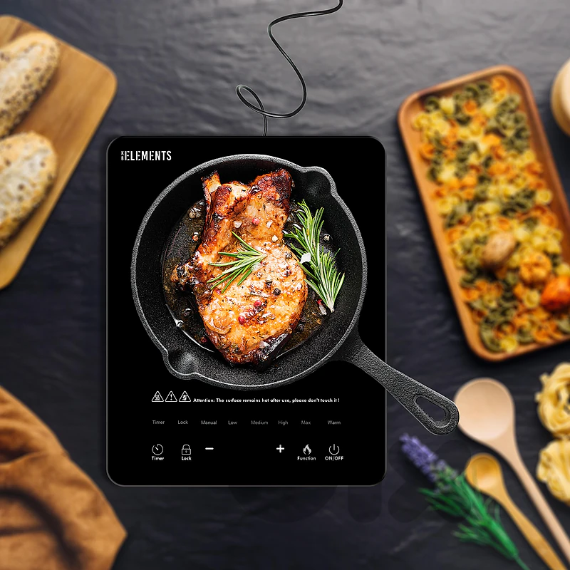 KB ELEMENTS 2000W Induction Cooker - Black Crystal Glass T (ELK101P) KB ELEMENTS 2000W Induction Cooker - Black Crystal Glass T (ELK101P)