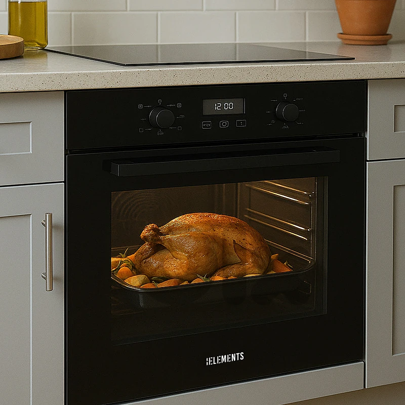 KB ELEMENTS Built-In Gas Oven 90cm - 135L Capacity, Convec (ELK90GV1)