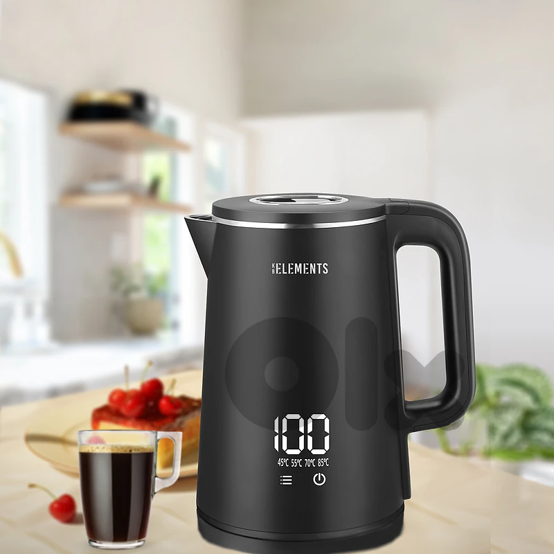 KB ELEMENTS Electric Digital Kettle "SmartBoil" Black (ELK224KB)