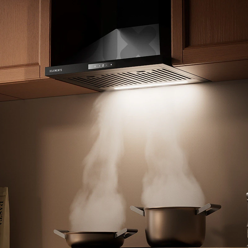 KB ELEMENTS Premium Pyramid Kitchen Hood 60cm Black (ELK60PR1)