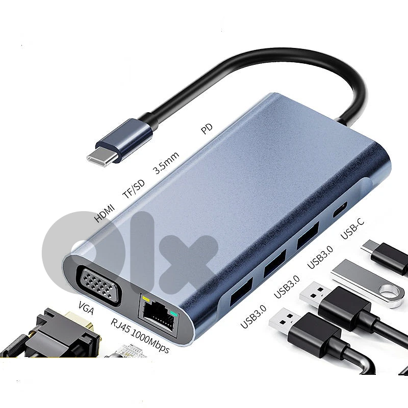 BUEROTIKA 11-in-1 Type-C Multiport Converter - HDMI 4K, VG (52178)