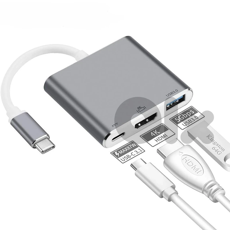 BUEROTIKA 3-in-1 Type-C Converter - HDMI 4K, USB 3.0 & Pow (52175) BUEROTIKA 3-in-1 Type-C Converter - HDMI 4K, USB 3.0 & Pow (52175)