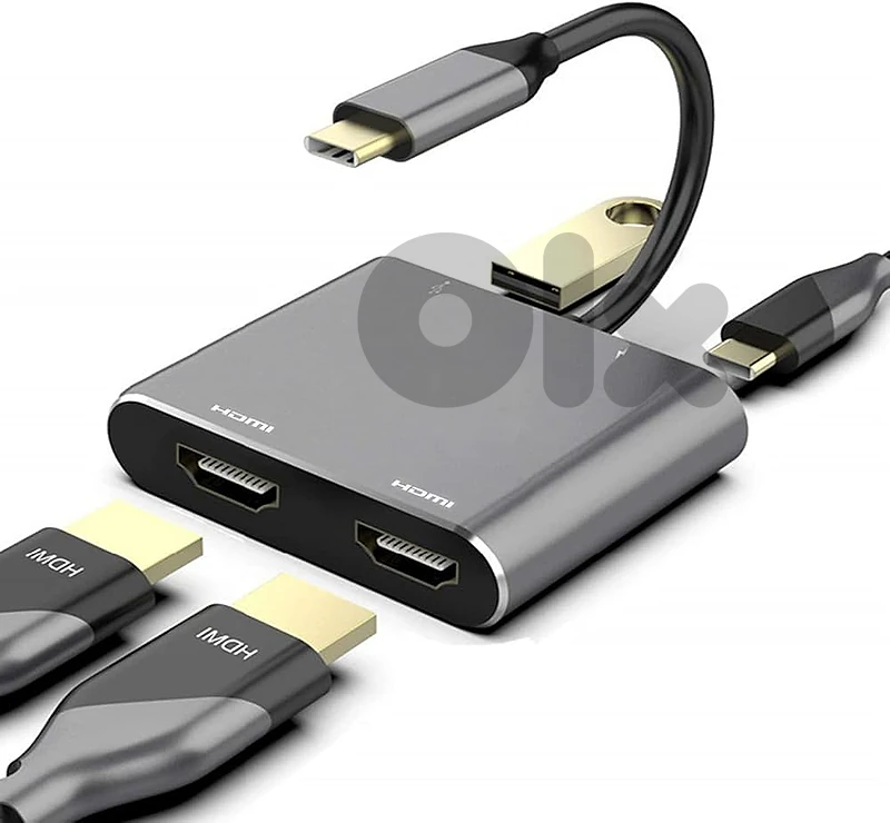 BUEROTIKA 4-in-1 Type-C Converter - 2x HDMI 4K, USB 3.0 & (52176)