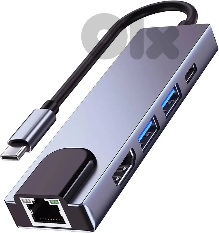 BUEROTIKA 5-in-1 Type-C Converter - HDMI 4K, LAN, USB 3.0 (52177) BUEROTIKA 5-in-1 Type-C Converter - HDMI 4K, LAN, USB 3.0 (52177)