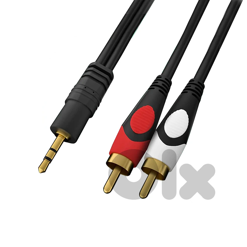 BUEROTIKA AUX 3.5mm Jack to 2 RCA Audio Cable - Full Coppe (52125)