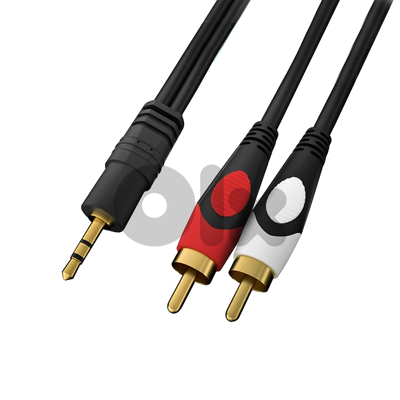 BUEROTIKA AUX 3.5mm Jack to 2 RCA Audio Cable - Full Coppe (52128)