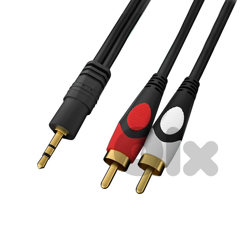 BUEROTIKA AUX 3.5mm Jack to 2 RCA Audio Cable - Full Coppe (52129)