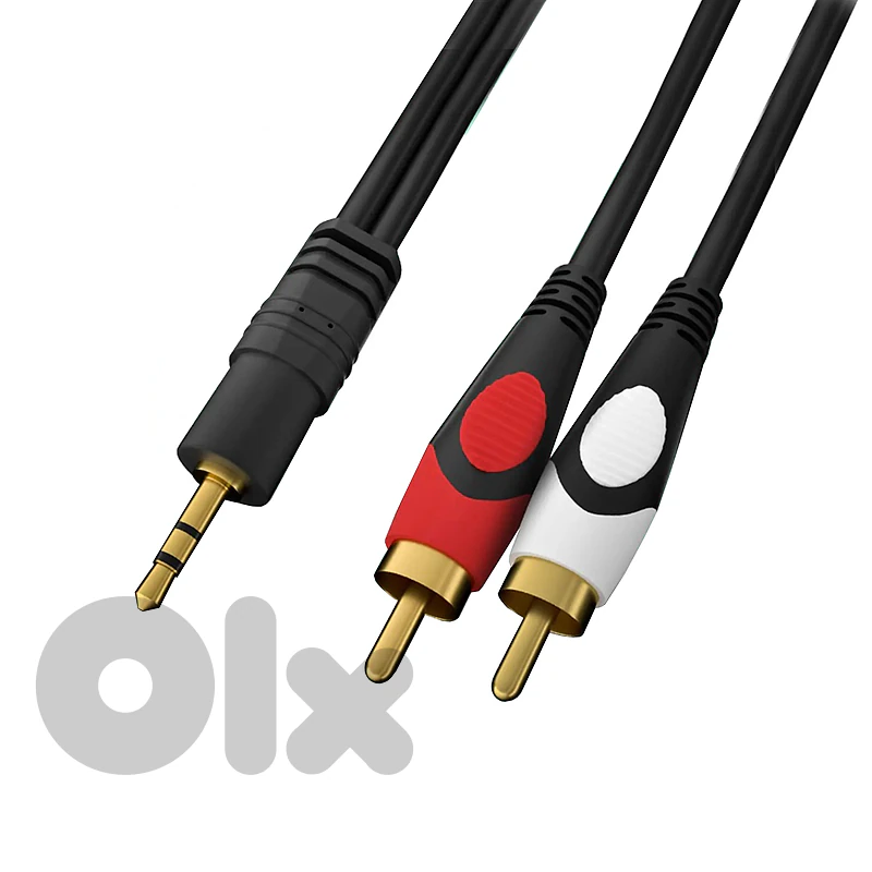 BUEROTIKA AUX 3.5mm Jack to 2 RCA Audio Cable - Full Coppe (52130)
