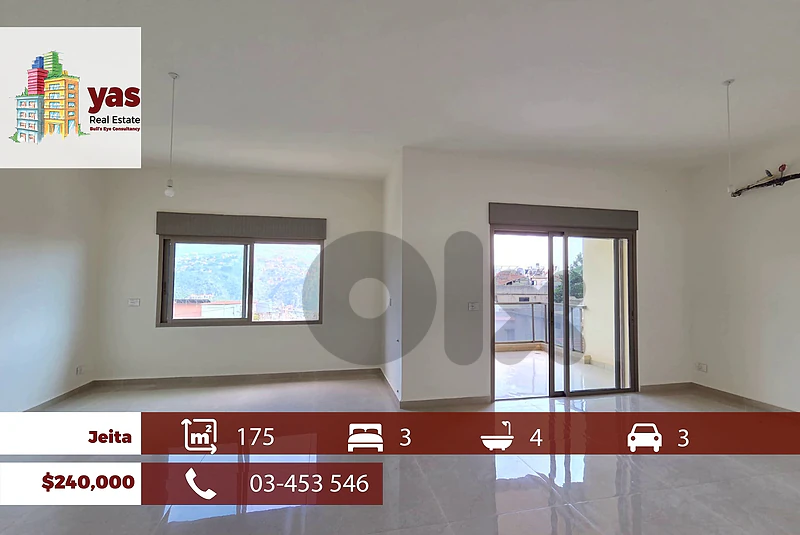 Jeita 175m2 | New Flat | Prime Location | Well Maintained | KS/TO