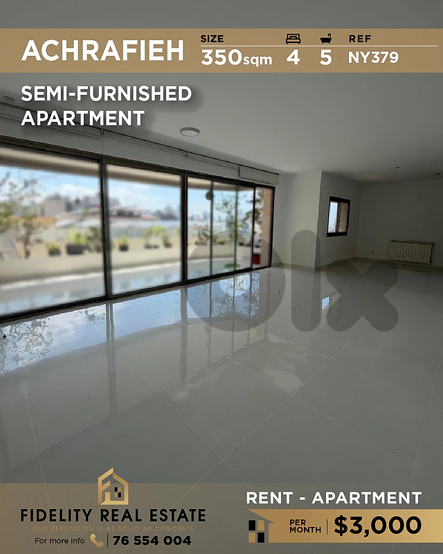 Apartment for rent in Achrafieh NY379 شقة  للإيجار في الأشرفية