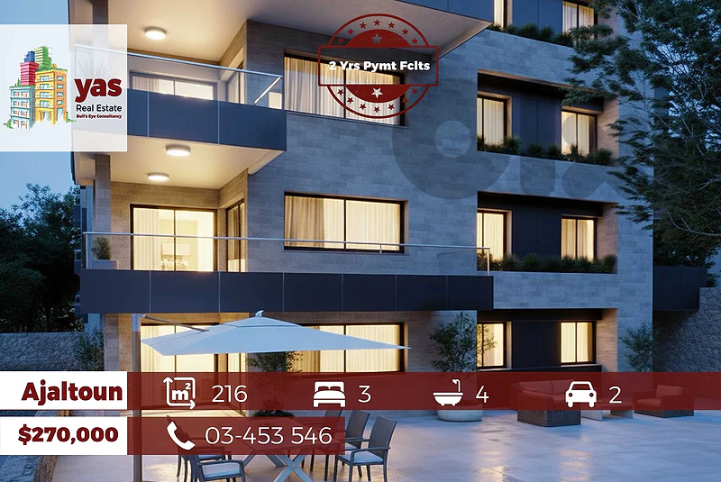Ajaltoun 216m2 | Mountain View | Under Construction|PAYMENT FACILITIES