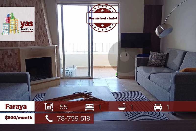 Faraya 55m2 | Furnished Chalet | Mountain View | Rent | TW |