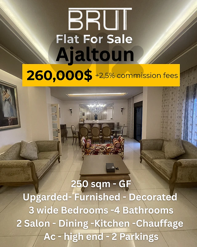 250 sqm Apartment for sale in Ajaltoun - high end