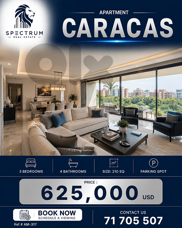 HOT DEAL !! APARTMENT IN CARACAS PRIME (210SQ) 3 BEDROOMS , (AM-317)