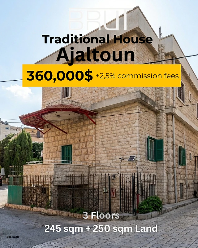 Traditional Lebanese House for Sale in Ajaltoun Keserwan