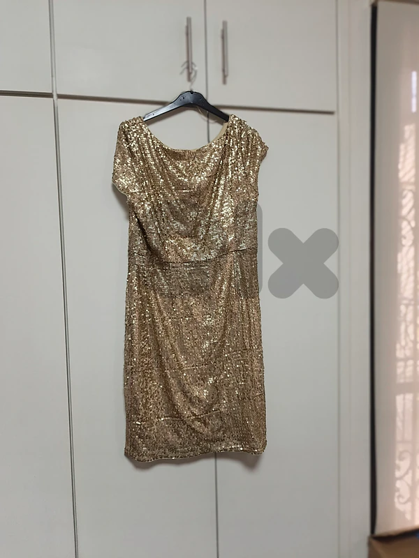 gold dress