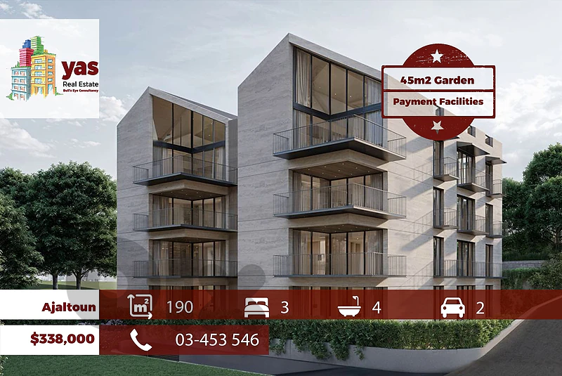 Ajaltoun 190m2 | 45m2 Garden | Under Construction |Pyt Facilties | TYT