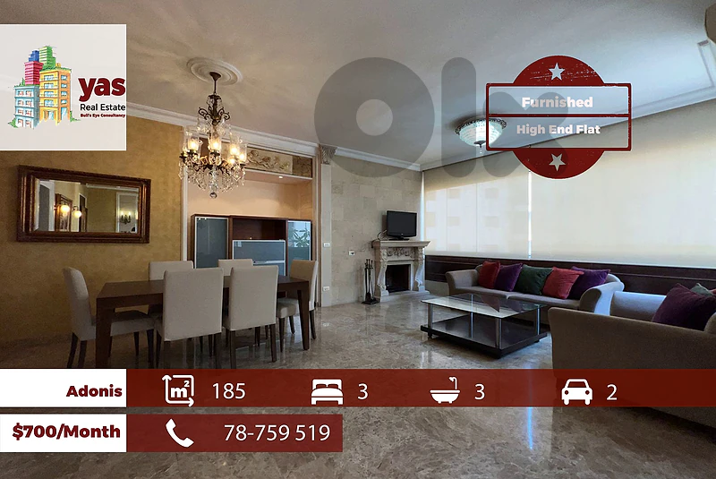 Adonis 185m2 | Furnished | Rent | High End | Decorated | Calm | RH/EL