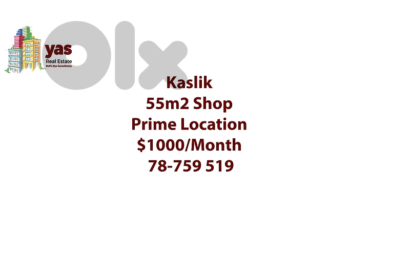 Kaslik 50m2 | Shop | Rent | Prime Location | Ideal Investment | RH/IV